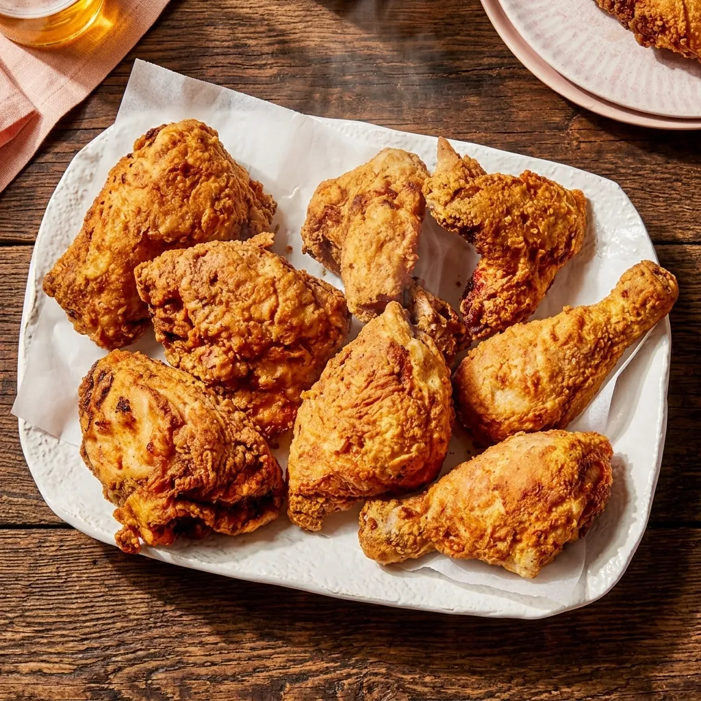 Six-piece golden fried chicken at Hollywood Pizza in North End Winnipeg